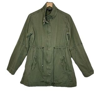 Y2K Grunge Jacket Womens Large Utility Gorpcore Full Zip Military Field Cottage